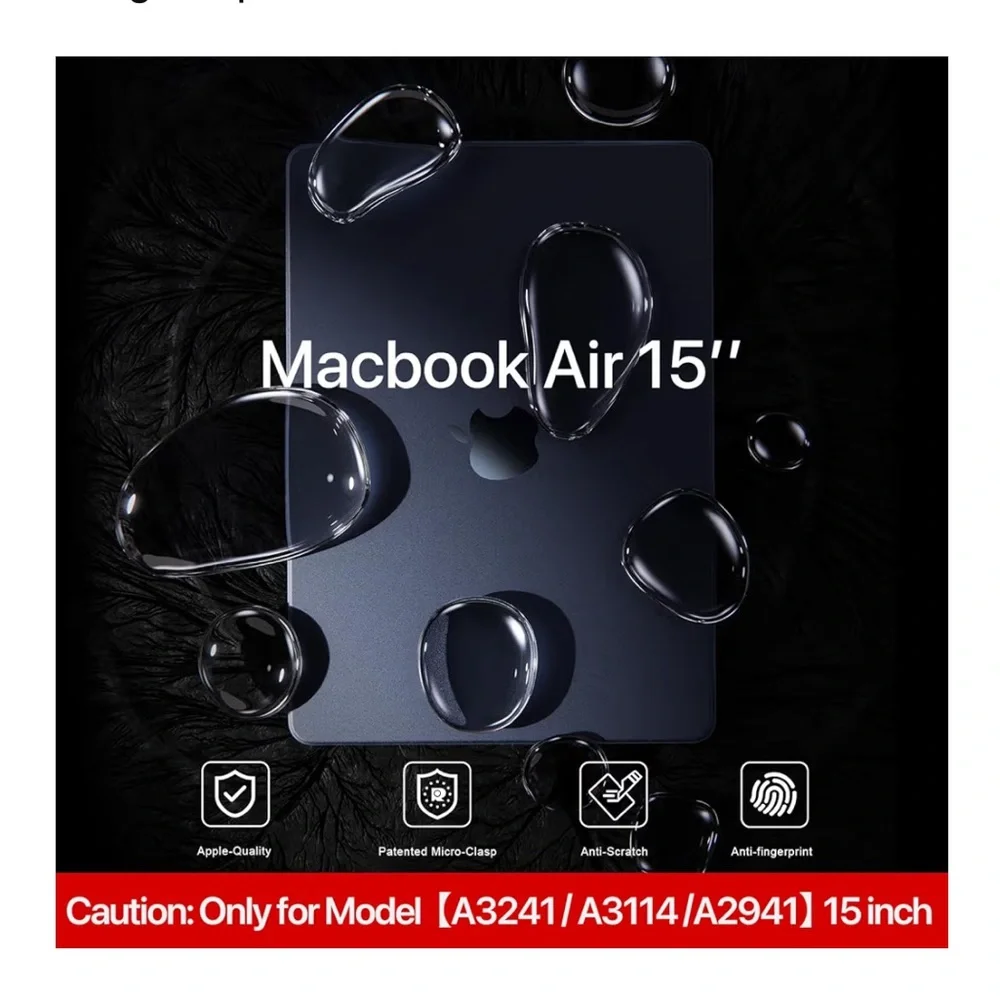 MacBook Air 15 HardShell Laptop Cover Midnight Clear